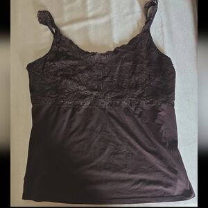 Avenue Body Dark Brown Womens Plus Lace Cami - Size 18/20